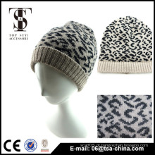 Warm design acrílico tricô stripe personalizado esqui beanie